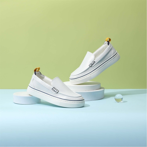Kids' Slip-On Loafers - WHITE - 1
